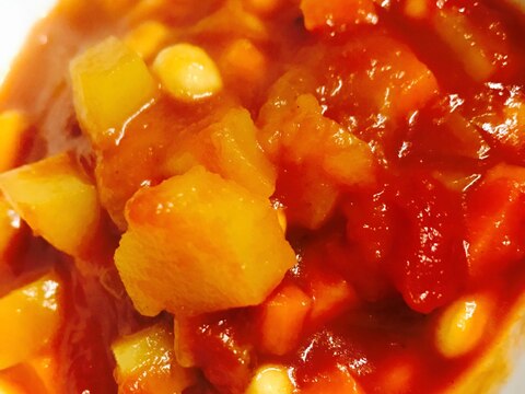 トマト缶でピリ辛スープ★